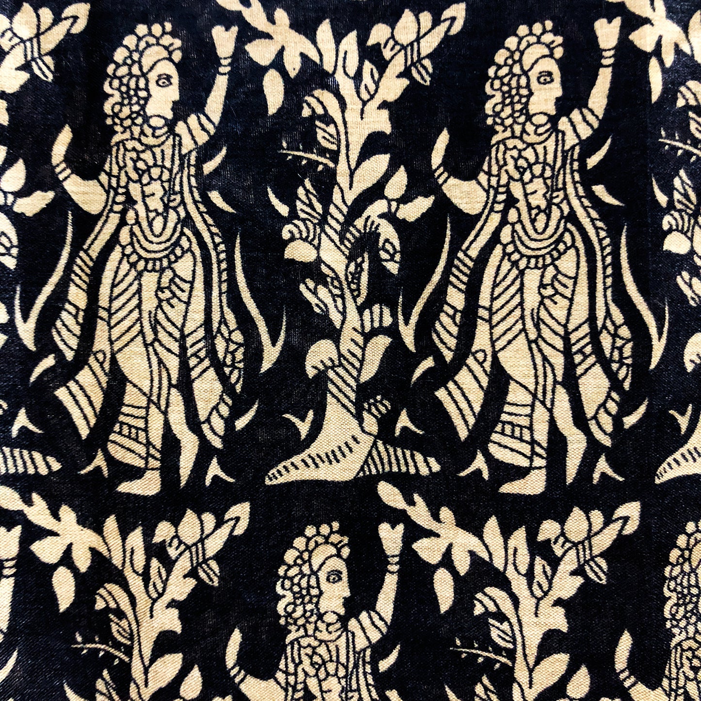 Tusser Silk Khajurao Print