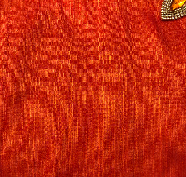 Orange Candy Silk Festive Cushion Cover