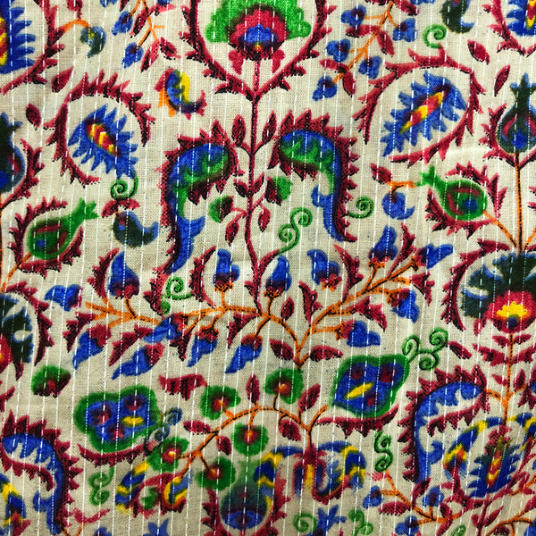Morpankh Cotton Kantha Print Fabric
