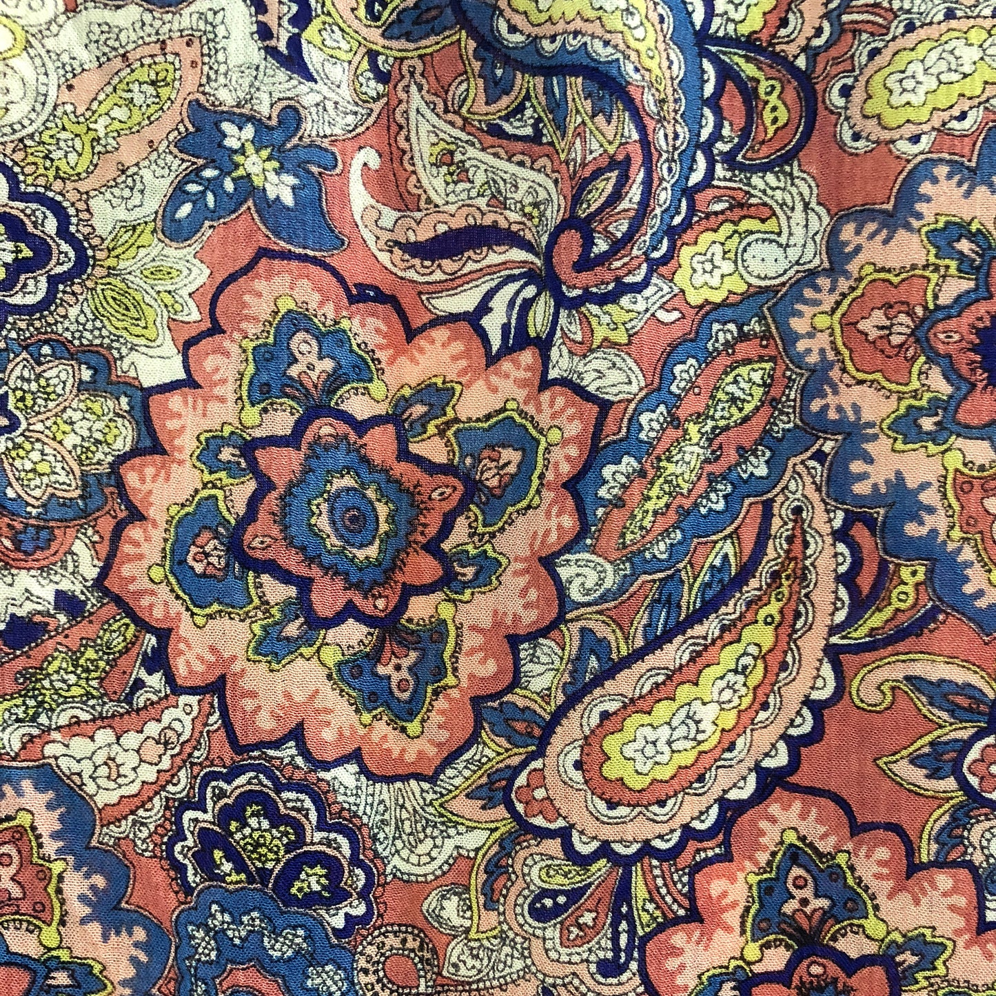 Kaleidoscopic Paisleys Rayon Print