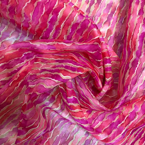 Fuchsia Pink Organza Tissue Silk Fabric