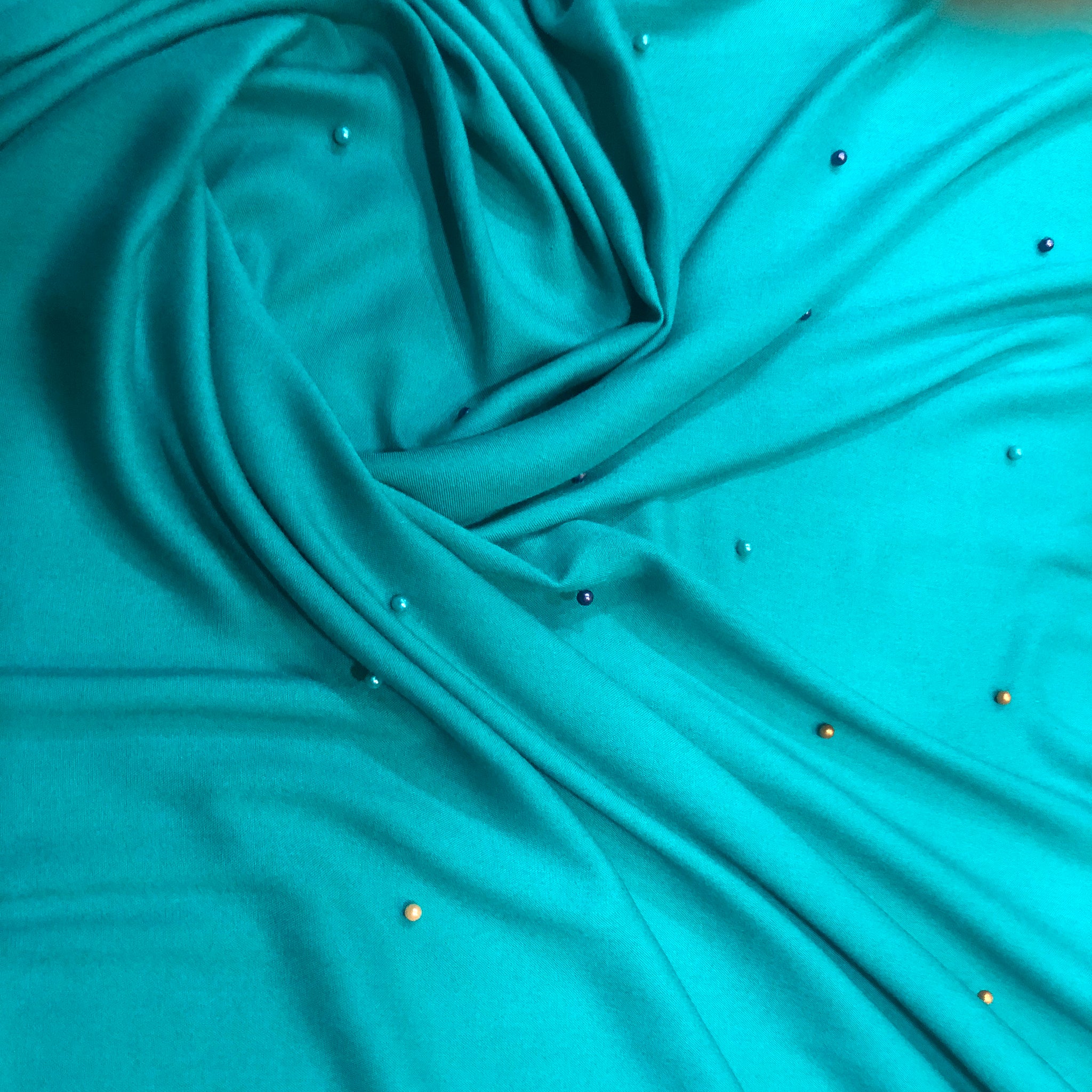 blue-rayon-fabric-online-with-pearls