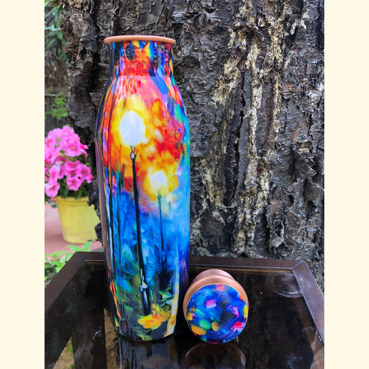 Impressionist Art Copper Bottle