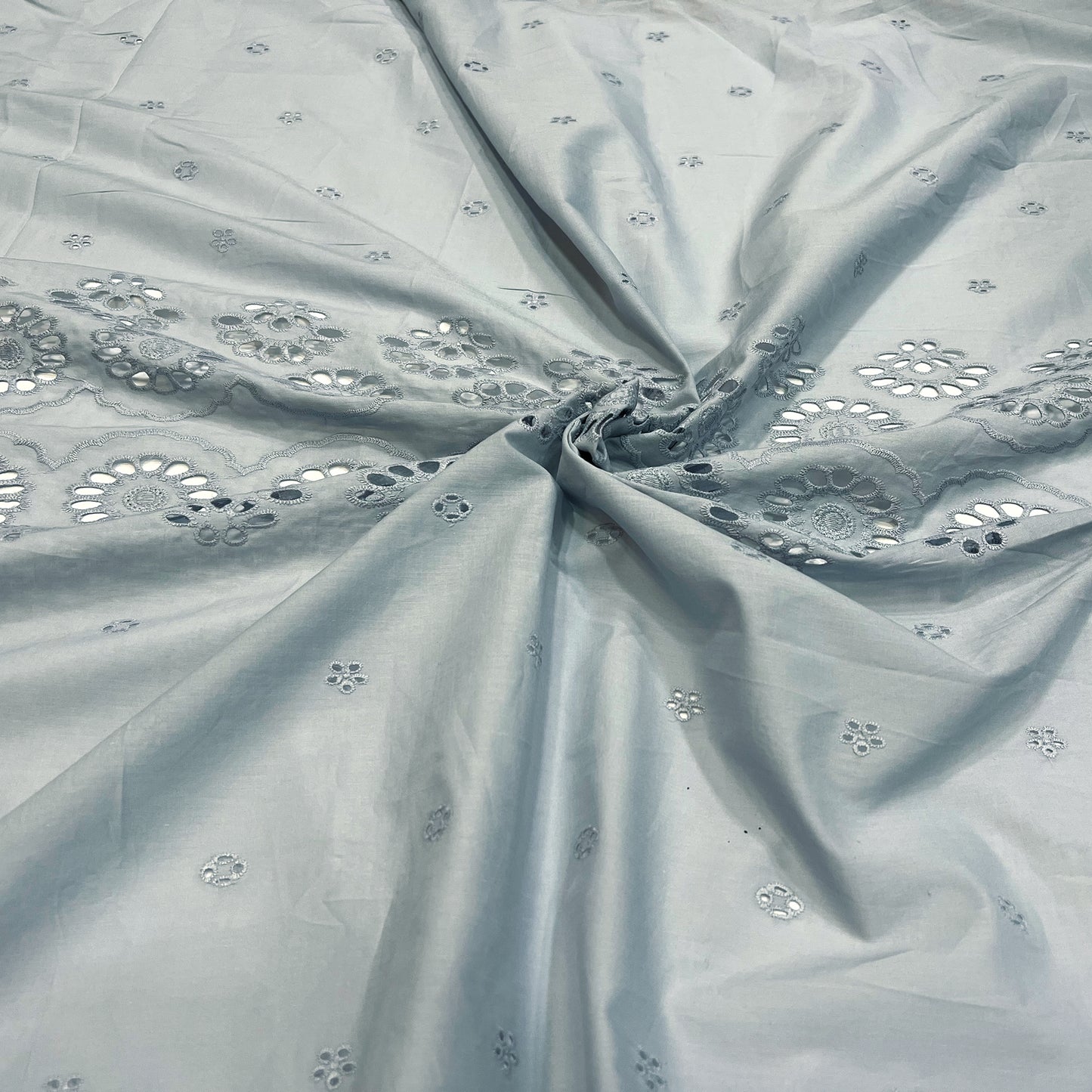 Blue Stone Grey Hakoba Cotton Fabric