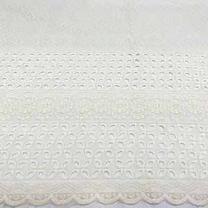 Daisy White Hakoba Cotton Fabric