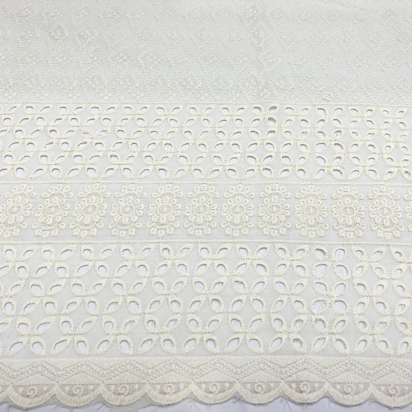 Daisy White Hakoba Cotton Fabric