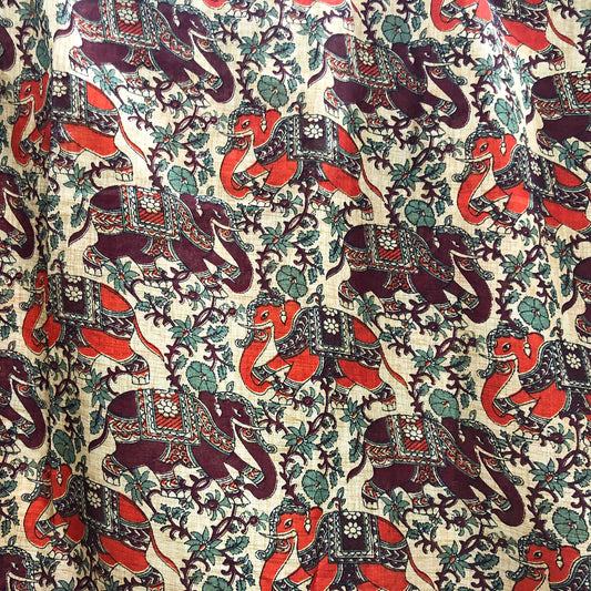 Tusser Silk Haathi Raja Print