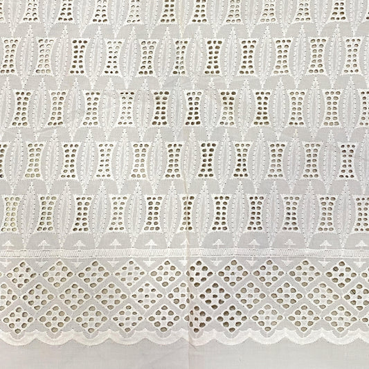 White Fish Hakoba Eyelet Fabric